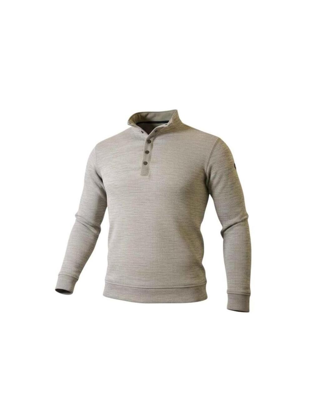 Straight Down XL Heathered Gray Long Sleeve Pullover
